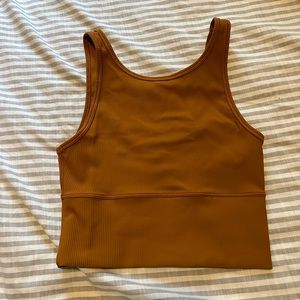 Lululemon orange rippled tank